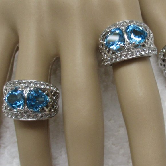 Victoria Wieck 4.72ct Swiss Blue Topaz Ring - Picture 15 of 15